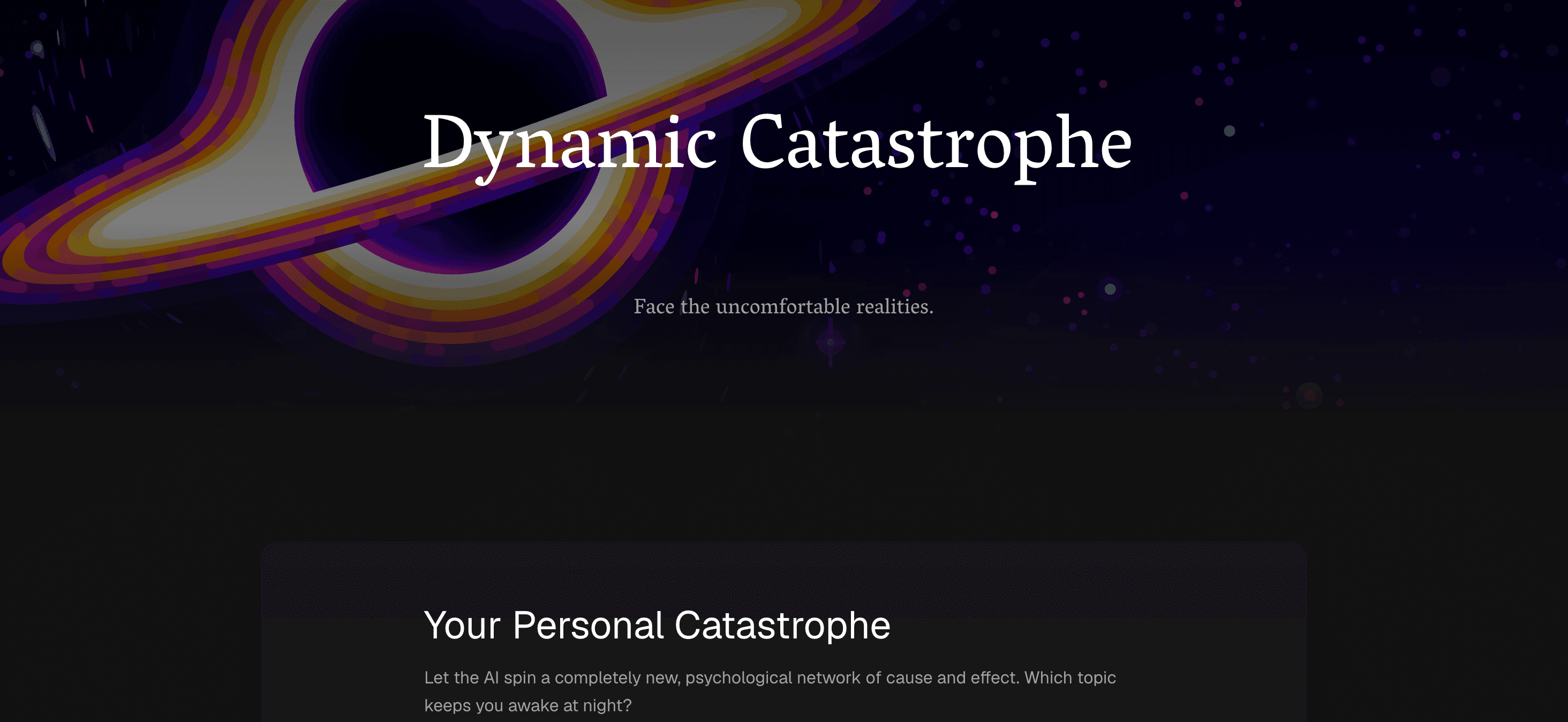 Dynamic Catastrophe